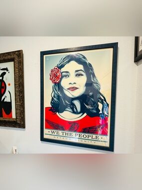 Shepard Fairey Obey “We The People” 2017 Framed Art Print 24x36 Dorm Decor